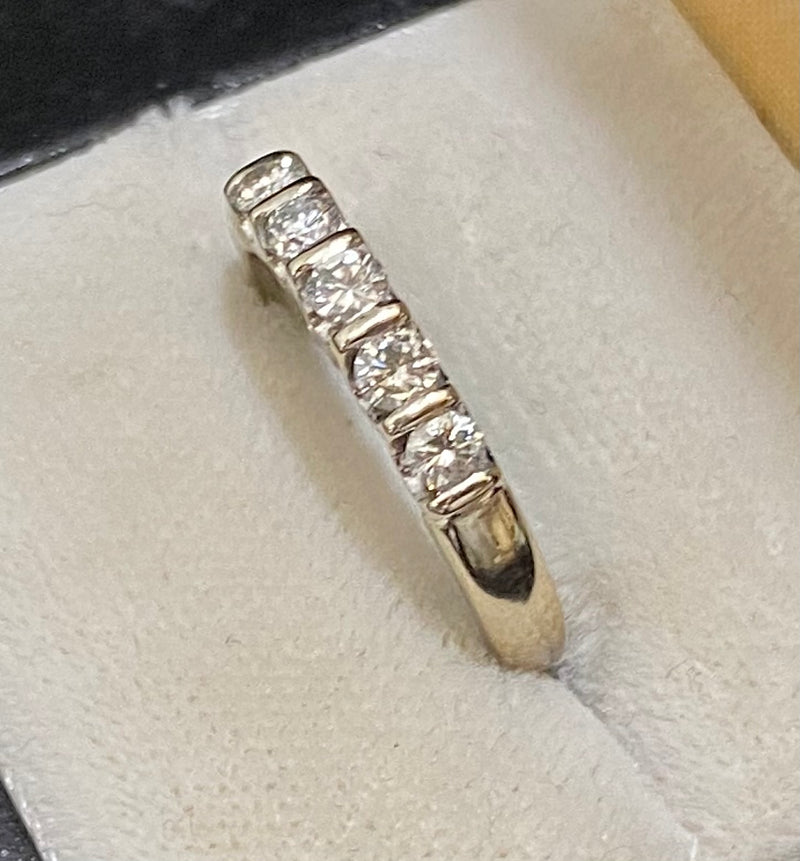 1930's Antique Solid White Gold 5-Diamond Ring with Beautiful Filigree -$10K Appraisal Value w/CoA} APR57