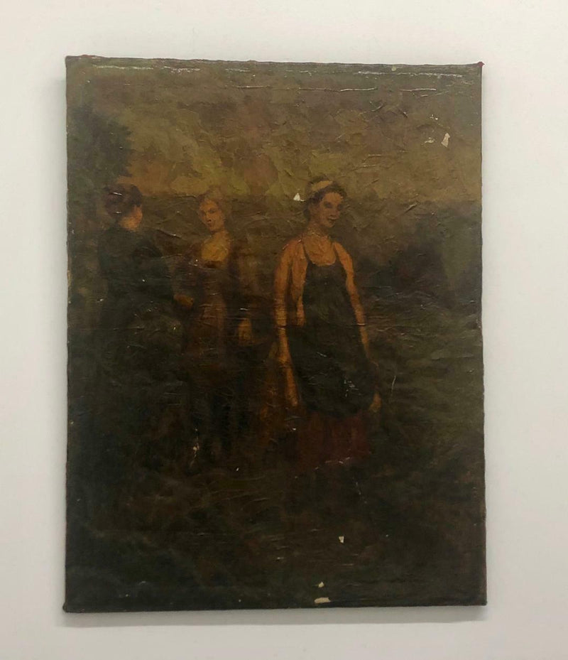 Ellice Endicott, 'Three Women', Oil on Canvas, c. 1875 - 19th Century Art - Appraisal Value: $60K* APR 57