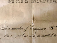 Col. Abraham Vosburgh 1858 71° NY Infantry Regiment Certificate - $5K APR Value w/ CoA! APR 57
