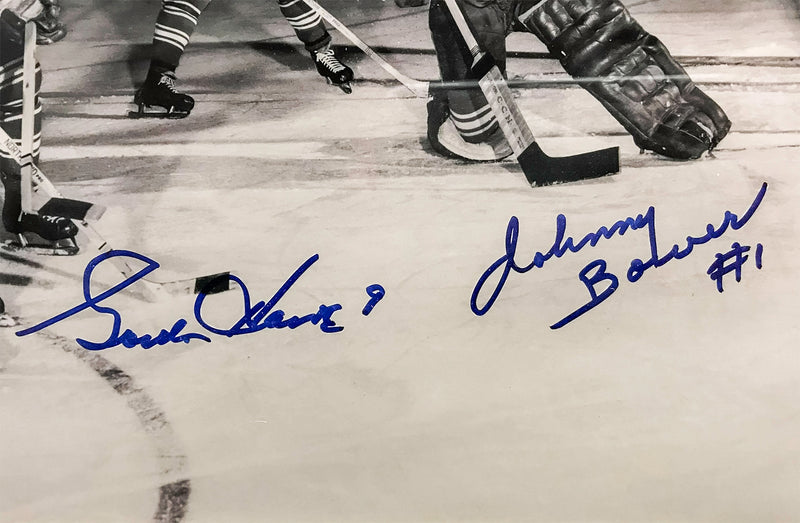 GORDON "GORDIE" HOWE & JOHNNY BOWER Rare 1960s Autographed Sports Memorabilia - $5K APR Value w/ CoA! + APR 57