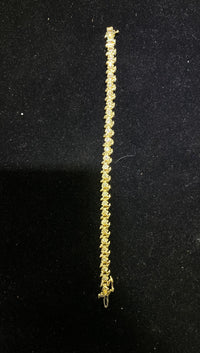 Unique Solid Yellow Gold Tennis Bracelet with 29 Diamonds - $35K Appraisal Value w/ CoA! APR 57