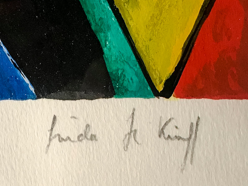 Linda Le Kinff“Quintet Bleu”1996 Ltd Edition Serigraph, Signed&Numbered, $4k CoA! APR 57