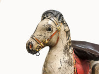 MOBO BRONCO 1940s Pressed Steel Riding Horse and Stand - $8K Appraisal Value! APR 57