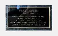 ROCKY GRAZIANO Framed 1950s Autographed Portrait - $10K APR Value w/ CoA! APR 57
