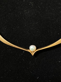 Very Unique 1960s EW Designer’s Linked SYG w 8mm Pearl Necklace $10K Appraisal Value w/ CoA} APR 57