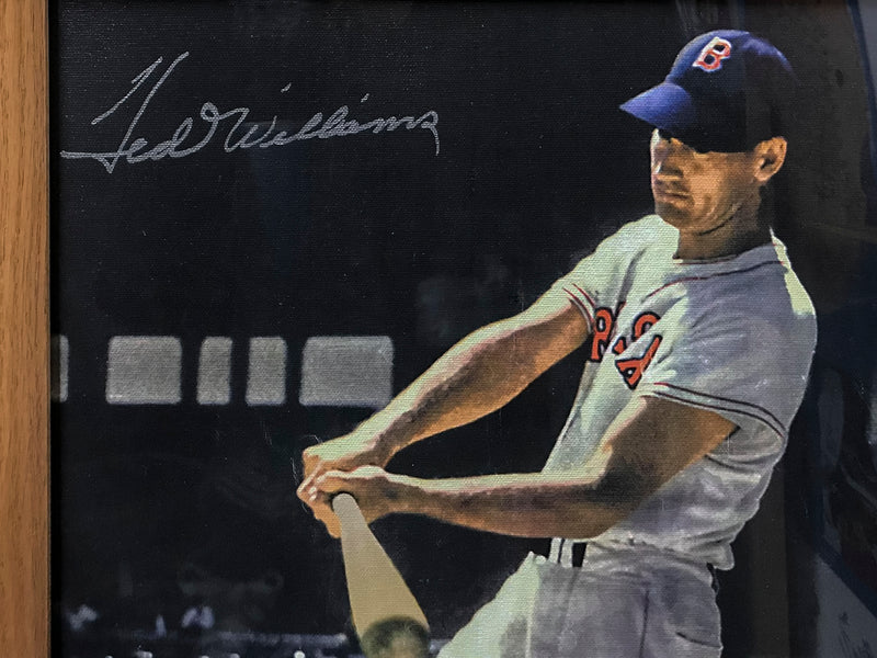 Ted Williams, 1980s Autographed Canvas Print