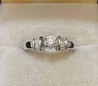 Unique Platinum & Diamond Accent Stone Ring - $10K Appraisal Value w/CoA} APR57