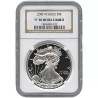 2003-W 1 oz Proof American Silver Eagle Coin NGC PF70 UCAM APR 57