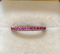 Unique Designer Solid Rose Gold with 34 Ruby Eternity Band Ring - $6K Appraisal Value w/CoA} APR57