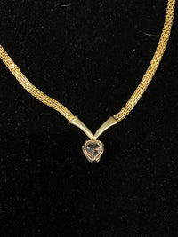 Unique Solid Yellow Gold 3.5 CT Heart-Shaped Diamond Necklace w/Flat Chain  -$150K Appraisal Value w/ CoA! } APR 57
