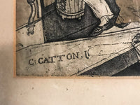 CHARLES CATTON JR "The Margate Hoy" 1785 Colored Etching and Aquatint - $8K APR Value w/ CoA! APR 57