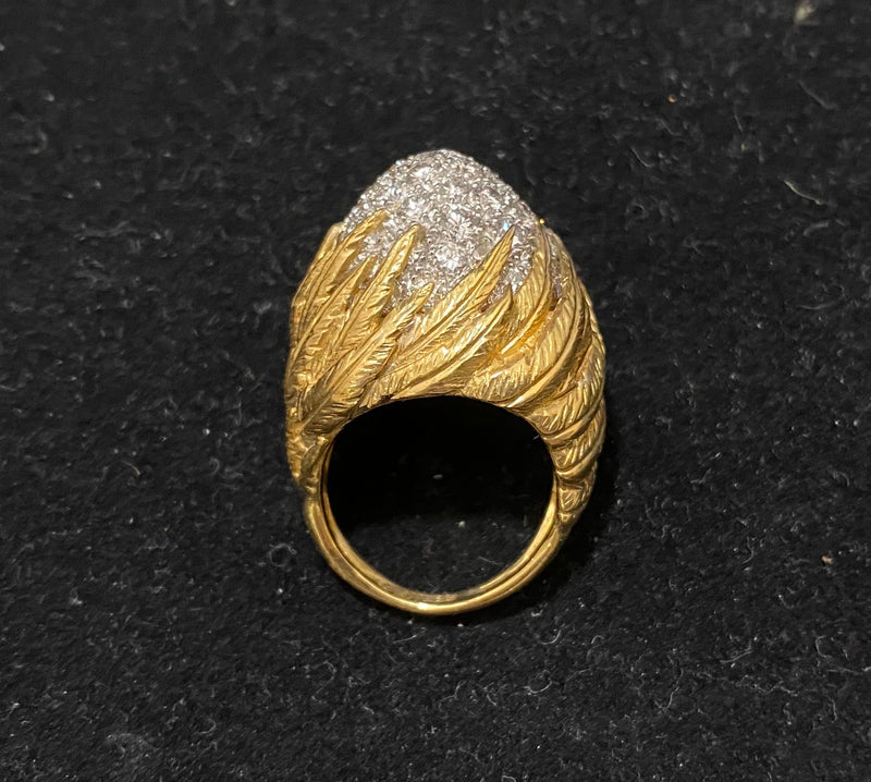David Webb Vintage Gold, Diamond And White Enamel Ring Available For  Immediate Sale At Sotheby's