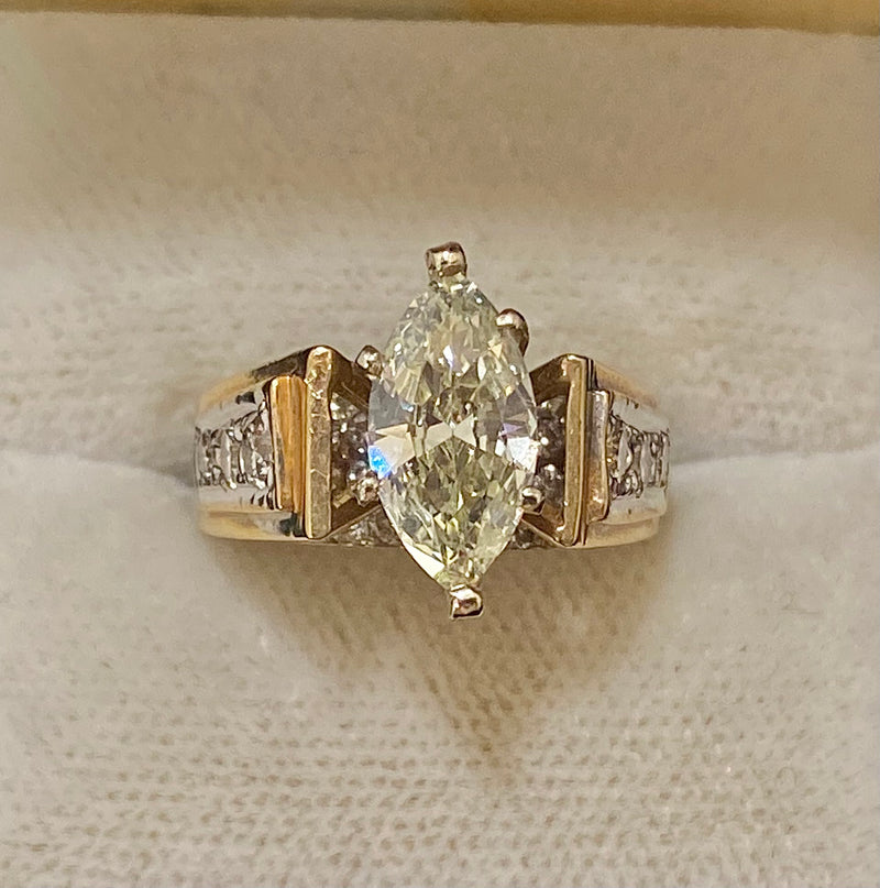 Incredible Unique Solid Yellow Gold 28-Diamond Ring - $60K Appraisal Value w/CoA} APR57