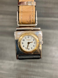 BREITLING Black Leather Watch Strap w/ 18k Gold S/S UTC Watch + Deployment Buckle - $3K APR VALUE w/ CoA! ✓ APR 57