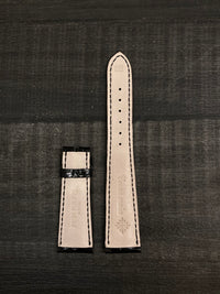 PATEK PHILIPPE Black Crocodrile Padded Watch Strap w/ Double Stitching 21mm - $750 APR VALUE w/ CoA! ✓ APR 57