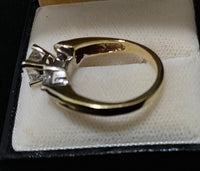 Solid Yellow Gold 3-Stone Diamond Engagement Ring - $25K Appraisal Value w/ CoA!} APR57