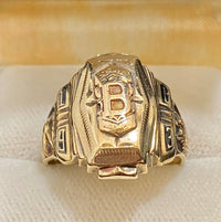 1936 Antique School Year Ring in Solid Yellow Gold - $6K Appraisal Value w/CoA} APR57