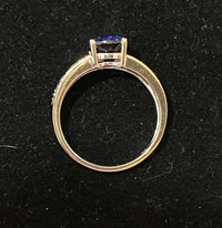 Unique Solid White Gold with Sapphire & Diamonds Ring - $15K Appraisal Value w/ CoA!} APR57