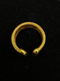 HERMÈS 18K Yellow Gold Unique Textured Open Ring - $6K Appraisal Value w/ CoA! APR 57