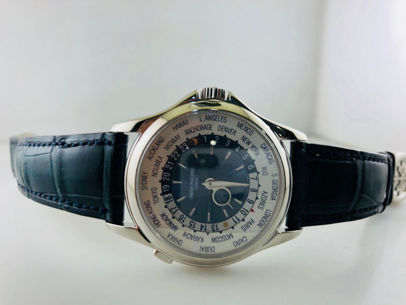 Patek Philippe World Time #5130 Automatic Men's Watch Platinum $90KVALUE,w/Cert! APR 57