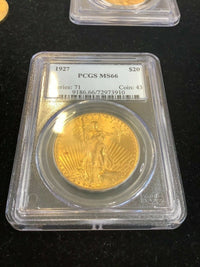 1927 Saint Gaudens $20 Eagle Pre-1933 Gold Coin MS-66 (PCGS) -$5K APR Value w/ CoA ✓ APR 57