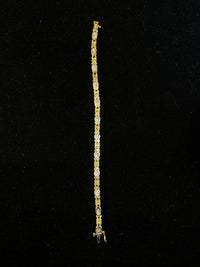 Very Unique Designer 2-Tone 18K White Gold & Yellow Gold Bracelet w/ 12 Diamonds - $15K Appraisal Value w/ CoA } APR 57