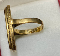 1930’s European Designer 18K Yellow Gold with Onyx Ring - $10K Appraisal Value w/CoA} APR57