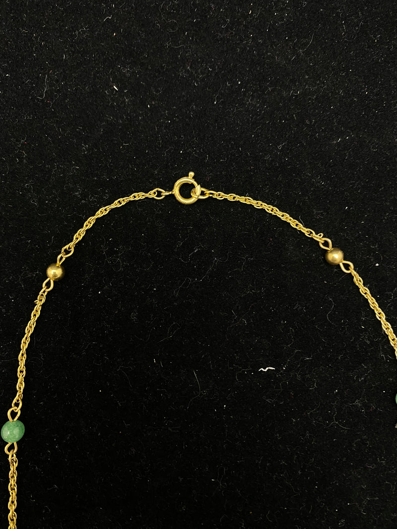 1930’s Antique GT Jade style Bead Necklace $1.5K Appraisal Value w/ CoA! APR 57