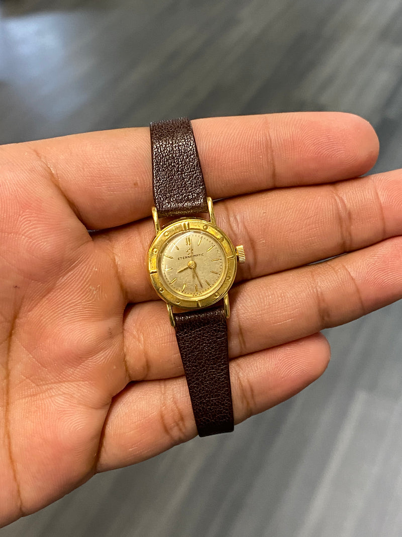 ETERNA MATIC Ladies Automatic Watch from 1940’s w/ 18K Gold Case - $8K APR Value w/CoA! APR57