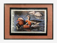 IVAN KOZLOV "Mandarin Ducks" Original1989 USSR Stamp & Print - $2K APR Value w/ CoA! APR 57