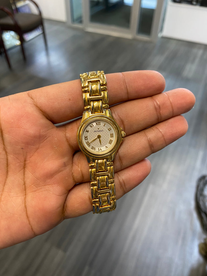 MOVADO Ladies Quartz Swiss Watch w/ Gold Tone Bracelet and Case - $3K APR Value w/CoA! APR57