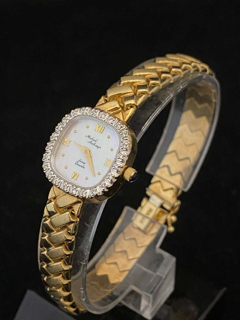 MICHAEL ANTHONY Ladies 14K Yellow Gold Wristwatch  - $10K APR Value w/ CoA! APR 57