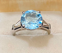 High-End Designer Platinum with Aquamarine & Diamonds Ring - $50K Appraisal Value w/CoA} APR57