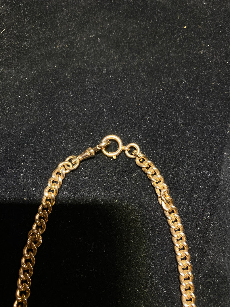 1890’s Antique Solid Rose Gold Chain Necklace $10K Appraisal Value w/CoA! APR 57