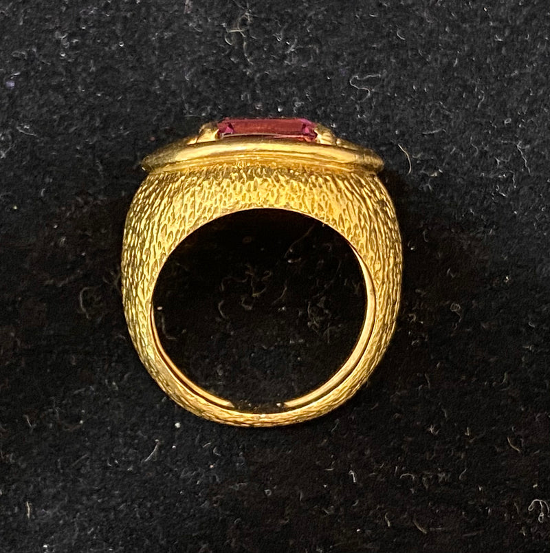 TIFFANY & CO. SCHLUMBERGER 18K Yellow Gold with Tourmaline Ring - $13K Appraisal Value w/CoA} APR57