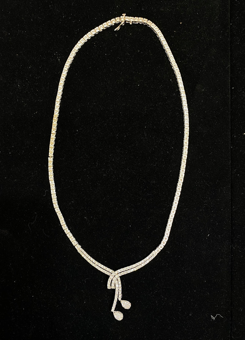 Solid Yellow Gold Necklace with 120 Diamonds - $40K Appraisal Value w/ CoA! APR 57