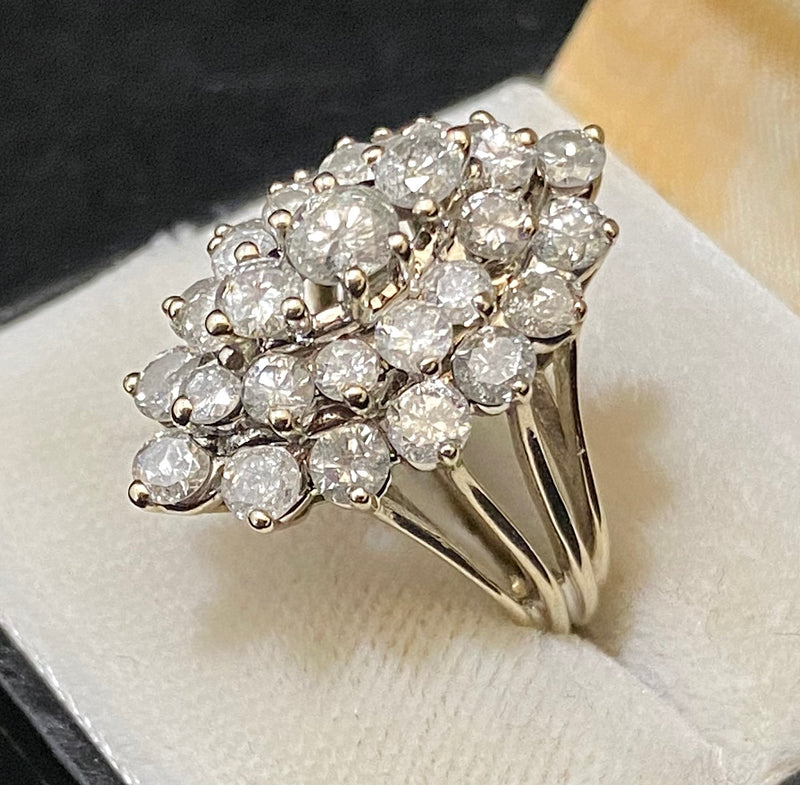 White gold diamond cocktail rings Clearance