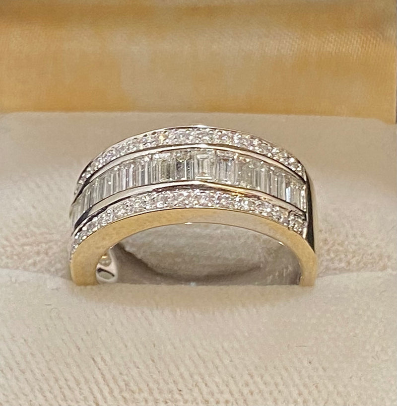 Incredible Designer 18K White Gold 47-Diamond Band Ring - $20K Appraisal Value w/CoA} APR57