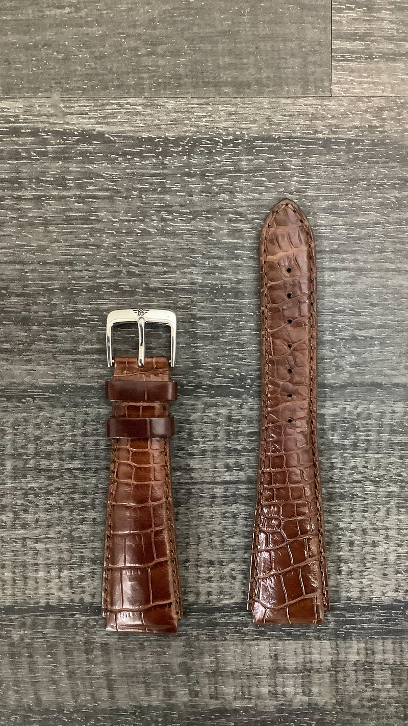 DUBEY & SCHALDENBRAND Brown Crocodile Leather Watch Strap - $700 APR VALUE w/ CoA! ✓ APR 57