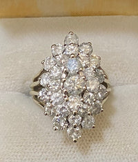 Unique Designer Solid White Gold 29-Diamond Cocktail Ring - $20K Appraisal Value w/CoA} APR57