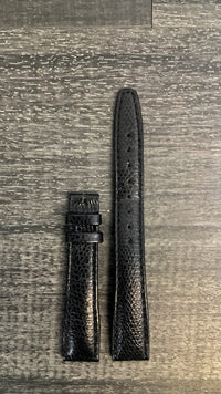 TIFFANY & CO. Black Padded Lizard Leather Watch Strap  - $600 APR VALUE w/ CoA! ✓ APR 57