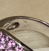 De Grisogono Incredible 18K White Gold Purple Sapphire & Pink Sapphire Cocktail Ring - $30K Appraisal Value w/CoA} APR57