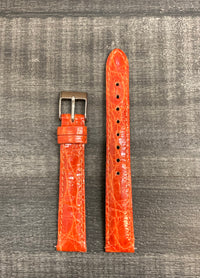 Orange Padded Crocodile Watch Strap - $600 APR VALUE w/ CoA! ✓ APR 57