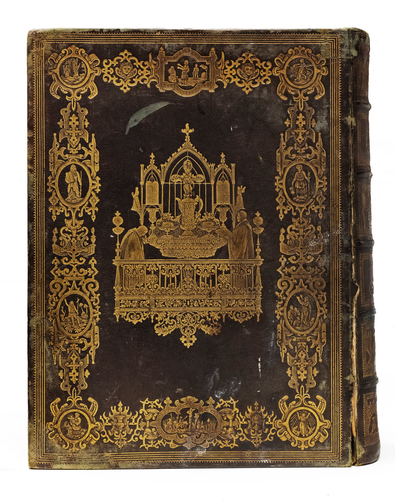 REV. ALEXANDER FLETCHER Antique ”The Devotional Family Bible, Volume 1” c. 1890 - $3K Appraisal Value w/CoA!+ APR 57