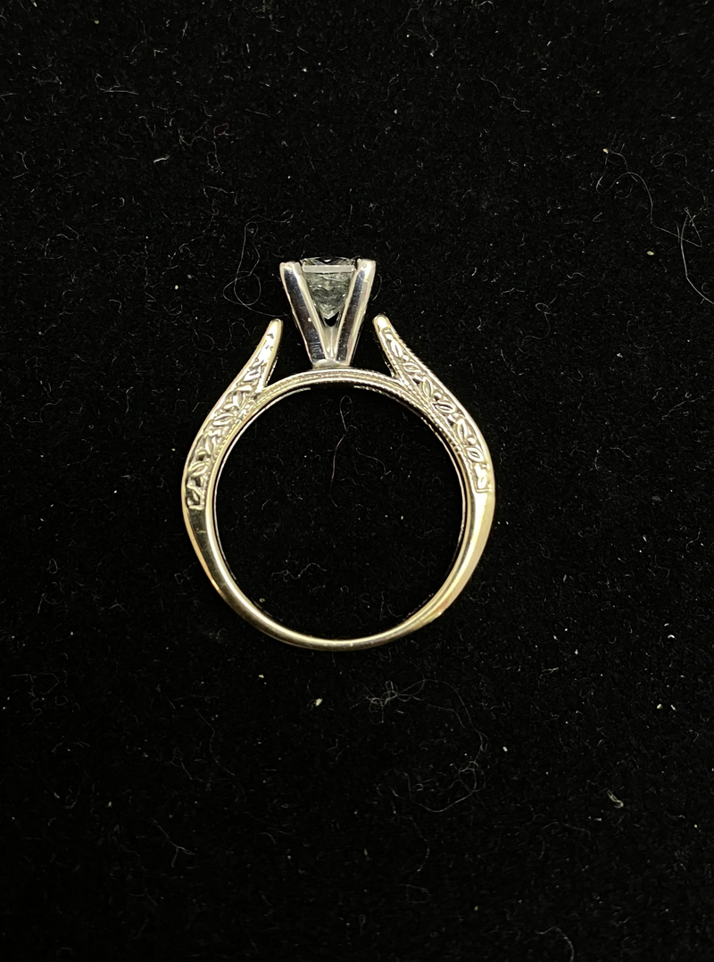 BEAUTIFUL Solid White Gold 1.10 Ct. Diamond Filigree Engagement Ring - $20K Appraisal Value w/ CoA! APR 57