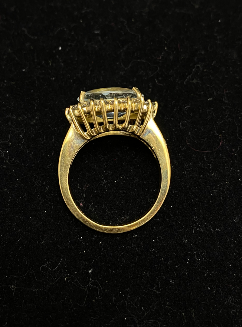 Amazing 6 Ct. Aquamarine Ring with 24-Diamonds! - $25K Appraisal Value w/ CoA! APR 57