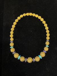VAN CLEEF & ARPELS 18K Yellow Gold with 24 Turquoise & 36 Diamonds Necklace - $100K Appraisal Value w/ CoA! APR 57