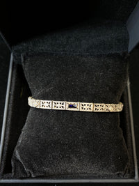 1920’s Victorian Style European Design Diamond/Sapphire Bracelet - $10K APR Value w/ CoA! APR 57
