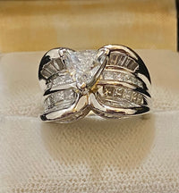 Unique Designer Platinum Trillion Diamond & 68 Accent Stones Ring - $70K Appraisal Value w/CoA} APR57