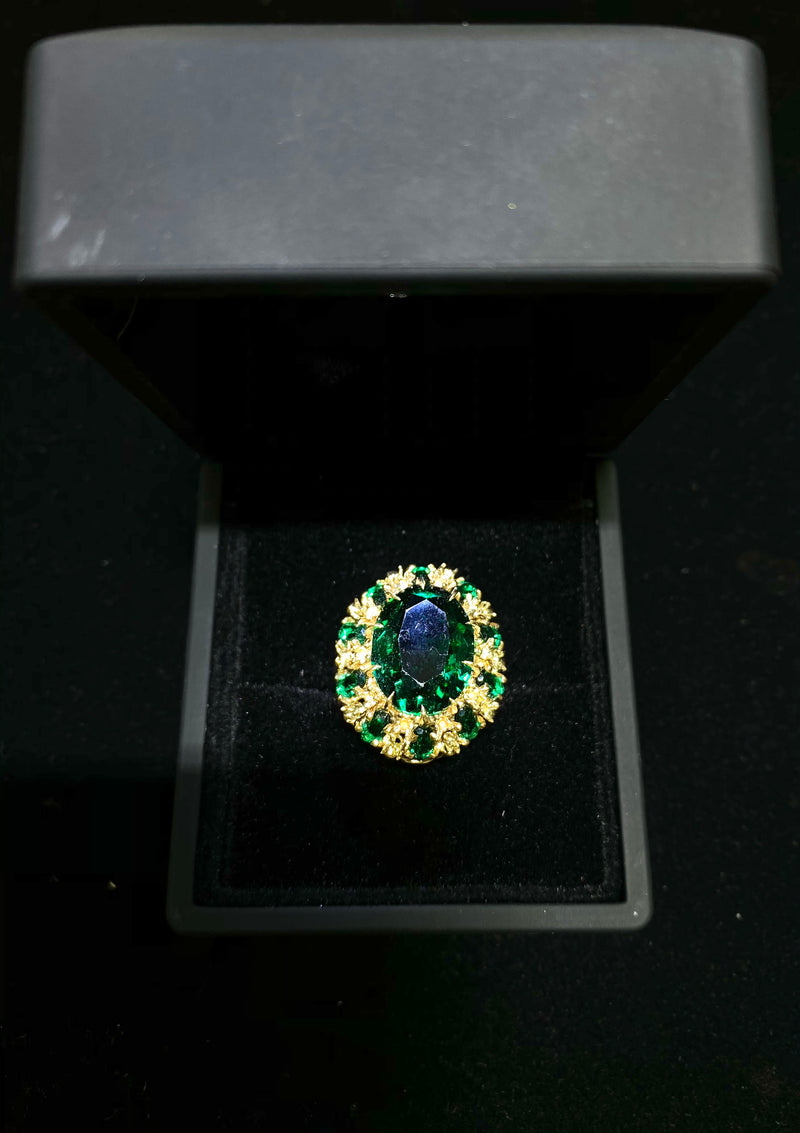 1940’s Antique Solid Yellow Gold with Emerald Style Ring - $6K Appraisal Value w/CoA} APR 57